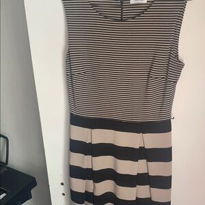 Banana Republic Striped Dress - Black and Beige
